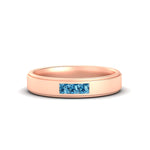 Load image into Gallery viewer, princess-cut-3-stone-ice-blue-topaz-mens-wedding-ring-in-rose-gold-fdm10340prgicblto-nl-rg