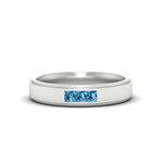 Load image into Gallery viewer, princess-cut-3-stone-ice-blue-topaz-mens-wedding-ring-in-white-gold-fdm10340prgicblto-nl-wg