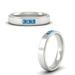 Load image into Gallery viewer, princess-cut-3-stone-ice-blue-topaz-mens-wedding-ring-in-white-gold-fdm10340prgicbltoangle3-nl-wg