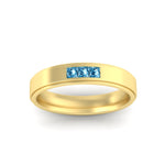 Load image into Gallery viewer, princess-cut-3-stone-ice-blue-topaz-mens-wedding-ring-in-yellow-gold-fdm10340prgicbltoangle5-nl-yg