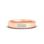 Load image into Gallery viewer, princess-cut-3-stone-mens-wedding-ring-in-rose-gold-fdm10340pr-nl-rg