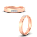 Load image into Gallery viewer, princess-cut-3-stone-mens-wedding-ring-in-rose-gold-fdm10340prangle3-nl-rg