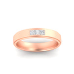 Load image into Gallery viewer, princess-cut-3-stone-mens-wedding-ring-in-rose-gold-fdm10340prangle5-nl-rg