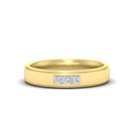 Load image into Gallery viewer, princess-cut-3-stone-mens-wedding-ring-in-yellow-gold-fdm10340pr-nl-yg