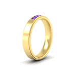 Load image into Gallery viewer, princess-cut-3-stone-purple-amethyst-mens-wedding-ring-in-yellow-gold-fdm10340prgvitoangle2-nl-yg