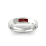 Load image into Gallery viewer, princess-cut-3-stone-ruby-mens-wedding-ring-in-white-gold-fdm10340prgrudrangle5-nl-wg