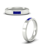 Load image into Gallery viewer, princess-cut-3-stone-sapphire-mens-wedding-ring-in-white-gold-fdm10340prgsablangle3-nl-wg