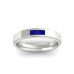 Load image into Gallery viewer, princess-cut-3-stone-sapphire-mens-wedding-ring-in-white-gold-fdm10340prgsablangle5-nl-wg