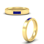 Load image into Gallery viewer, princess-cut-3-stone-sapphire-mens-wedding-ring-in-yellow-gold-fdm10340prgsablangle3-nl-yg