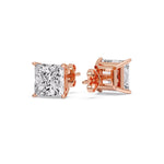 Load image into Gallery viewer, Princess Cut Diamond Stud Earring