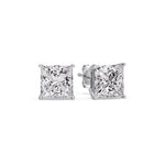 Load image into Gallery viewer, Princess Cut Diamond Stud Earring