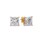 Load image into Gallery viewer, Princess Cut Diamond Stud Earring