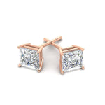 Load image into Gallery viewer, Princess Cut Diamond Stud Earring
