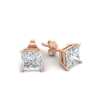 Load image into Gallery viewer, Princess Cut Diamond Stud Earring