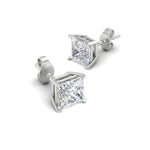 Load image into Gallery viewer, Princess Cut Diamond Stud Earring