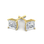 Load image into Gallery viewer, Princess Cut Diamond Stud Earring