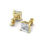 Load image into Gallery viewer, Princess Cut Diamond Stud Earring