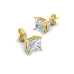 Load image into Gallery viewer, Princess Cut Diamond Stud Earring
