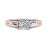 Load image into Gallery viewer, princess-cut-bar-baguette-3-stone-diamond-engagement-ring-in-FDENS100PRR-NL-RG