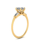 Load image into Gallery viewer, princess-cut-bar-baguette-3-stone-diamond-engagement-ring-in-FDENS100PRR-NL-YG