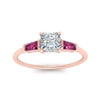 Load image into Gallery viewer, princess-cut-bar-baguette-3-stone-pink-sapphire-engagement-ring-in-rose-gold-FDENS100PRRGSADRPIANGLE5-NL-RG