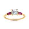 Load image into Gallery viewer, princess-cut-bar-baguette-3-stone-pink-sapphire-engagement-ring-in-yellow-gold-FDENS100PRRGSADRPIANGLE5-NL-YG