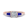 Load image into Gallery viewer, princess-cut-bar-baguette-3-stone-sapphire-engagement-ring-in-rose-gold-FDENS100PRRGSABL-NL-RG
