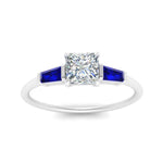 Load image into Gallery viewer, princess-cut-bar-baguette-3-stone-sapphire-engagement-ring-in-FDENS100PRRGSABL-NL-WG