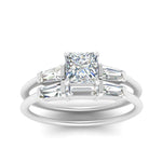Load image into Gallery viewer, princess-cut-bar-set-diamond-ring-with-matching-3-baguette-wedding-band-in-white-gold-FDENS100PRANGLE5-NL-WG