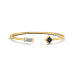 Load image into Gallery viewer, Princess Cut And Baguette Stacking Thin Ring