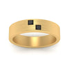 Load image into Gallery viewer, princess-cut-black-diamond-brush-finish-wedding-band-in-yellow-gold-FDM10319GBLACKANGLE5-NL-YG.jpg