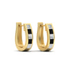 Load image into Gallery viewer, princess-cut-black-diamond-channel-set-hoops-earrings-in-yellow-gold-fdear1018gblackangle5-nl-yg.jpg