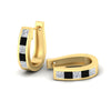 Load image into Gallery viewer, princess-cut-black-diamond-channel-set-hoops-earrings-in-yellow-gold-fdear1018gblackangle7-nl-yg.jpg