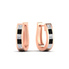 Load image into Gallery viewer, princess-cut-black-diamond-channel-set-hoops-earrings-rose-gold-fdear1018gblackangle1-nl-rg.jpg