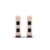 Load image into Gallery viewer, princess-cut-black-diamond-channel-set-hoops-earrings-rose-gold-fdear1018gblackangle2-nl-rg.jpg