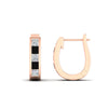 Load image into Gallery viewer, princess-cut-black-diamond-channel-set-hoops-earrings-rose-gold-fdear1018gblackangle3-nl-rg.jpg