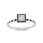 Load image into Gallery viewer, princess-cut-black-diamond-halo-petite-engagement-ring-in-white-gold-FD8523PRRGBLACKANGLE3-NL-WG