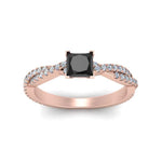 Load image into Gallery viewer, princess-cut-black-diamond-infinity-twist-ring-in-rose-gold-FD8233PRRGBLACK-NL-RG-GS.jpg