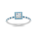 Load image into Gallery viewer, princess-cut-blue-topaz-halo-petite-engagement-ring-in-white-gold-FD8523PRRGICBLTOANGLE3-NL-WG