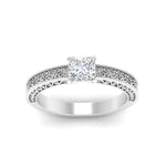 Load image into Gallery viewer, princess-cut-celtic-engraved-solitaire-ring-in-white-gold-fdenr8544prrangle5-nl-wg