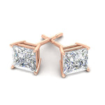 Load image into Gallery viewer, Princess Cut Diamond Stud Earring