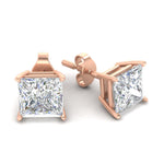 Load image into Gallery viewer, Princess Cut Diamond Stud Earring