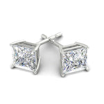 Load image into Gallery viewer, Princess Cut Diamond Stud Earring