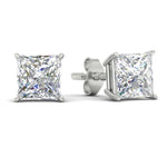 Load image into Gallery viewer, Princess Cut Diamond Stud Earring