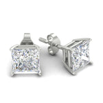 Load image into Gallery viewer, Princess Cut Diamond Stud Earring