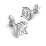 Load image into Gallery viewer, Princess Cut Diamond Stud Earring