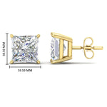 Load image into Gallery viewer, Princess Cut Diamond Stud Earring