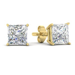 Load image into Gallery viewer, Princess Cut Diamond Stud Earring