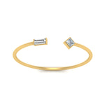 Load image into Gallery viewer, Princess Cut And Baguette Stacking Thin Ring