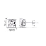Load image into Gallery viewer, Princess Cut Diamond Stud Earring